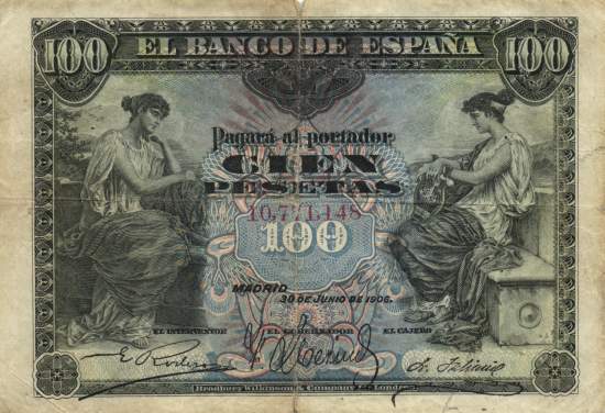 100 Pesetas 30.6.1906
